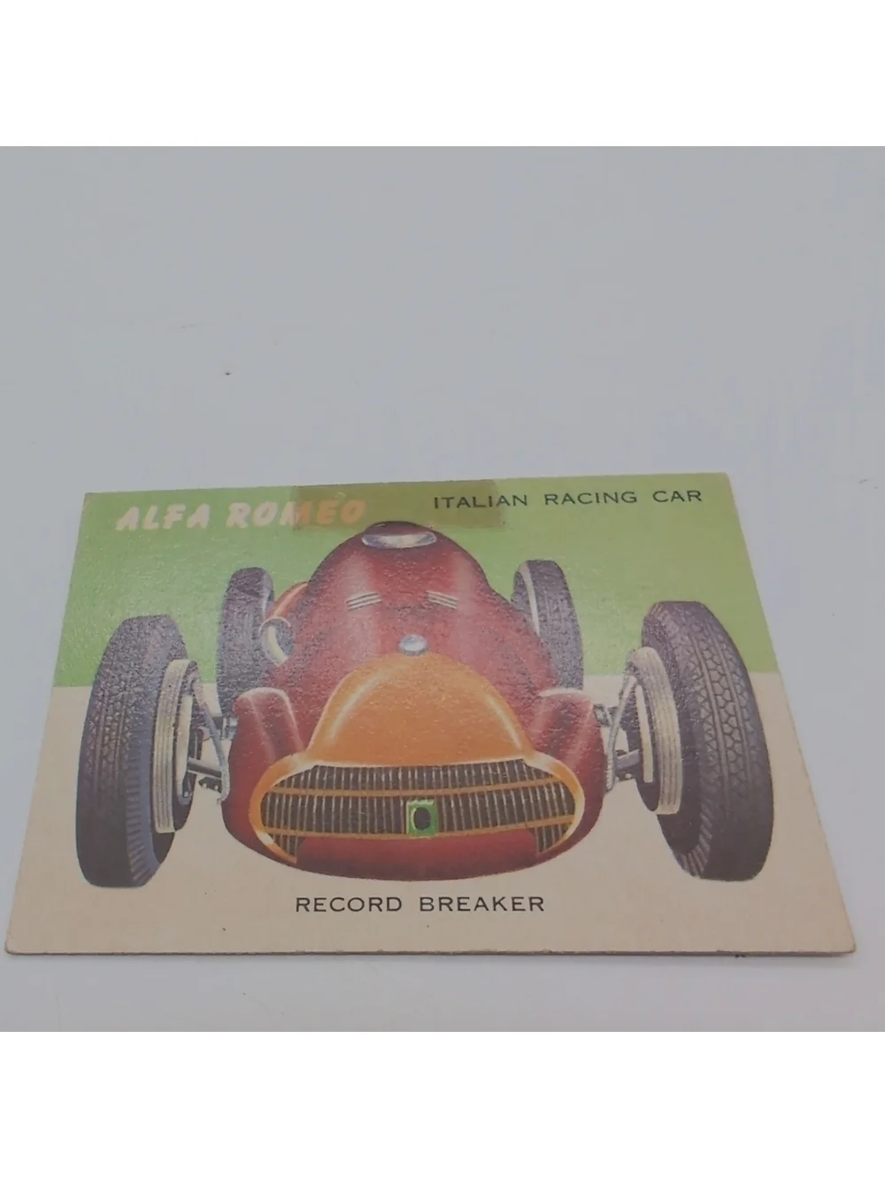 1954 Topps Car Card Set 3 Italian Race Cars Ferrari, Alfa Romeo, Nardi